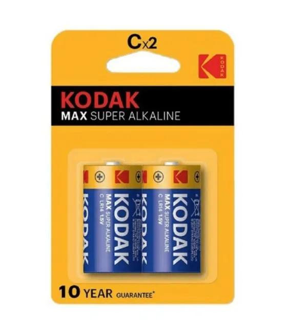 Piles alcalines Kodak Max C LR14 - pack de 2 unités