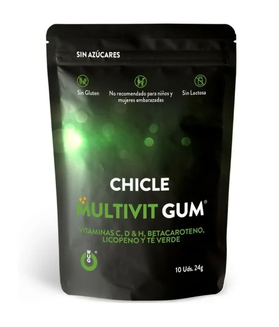 WUG GUM - MULTIVIT VITAMIN C, H, D, BETA-CAROTENE, LYCOPENE AND GREEN TEA 10 UNITS