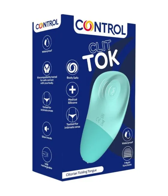 Stimulateur de langue rechargeable pour le clitoris - Control Clit Tok