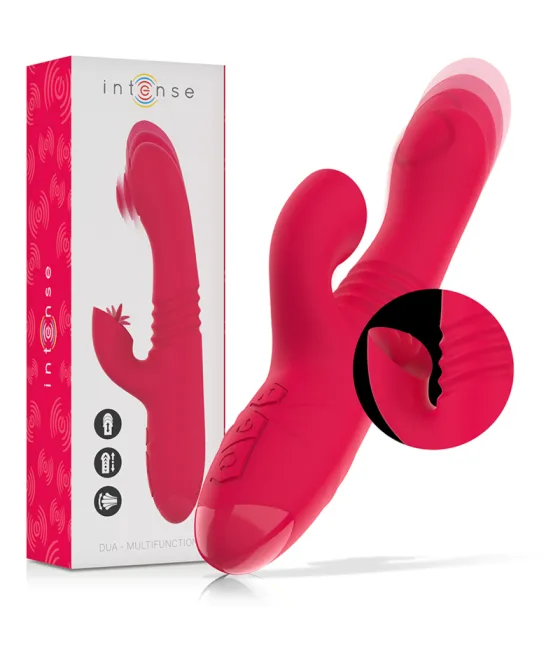 INTENSE - VIBRATEUR UP  DOWN RECHARGEABLE MULTIFONCTION DUA AVEC LANGUE ROUGE