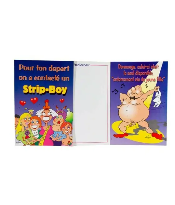 FEMARVI - CARTE DADIEU STRIP BOY /FR