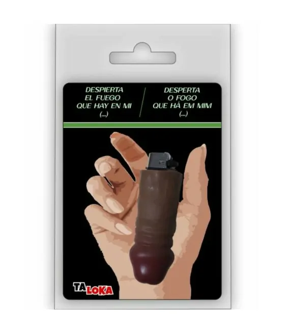 TALOKA - BRIQUET FANTASTIQUE EN FORME DE PÉNIS DE COULEUR MULATTO 100% RECHARGEABLE