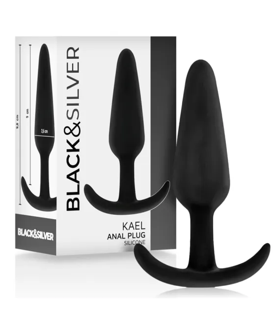 Plug anal en silicone BlackSilver - taille M