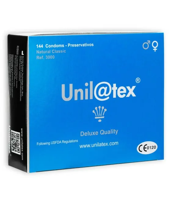 Préservatifs Unilatex - Pack de 144 unités avec conservateurs naturels