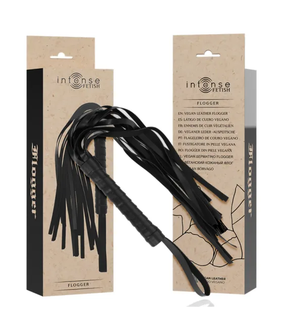 INTENSE - FETISH FLOGGER EN CUIR VÉGÉTALIEN