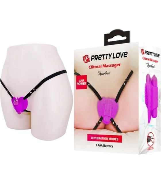 PRETTY LOVE - MASSEUR DE CLITORIS HEARTBEAT 10 MODES DE VIBRATION VIOLET