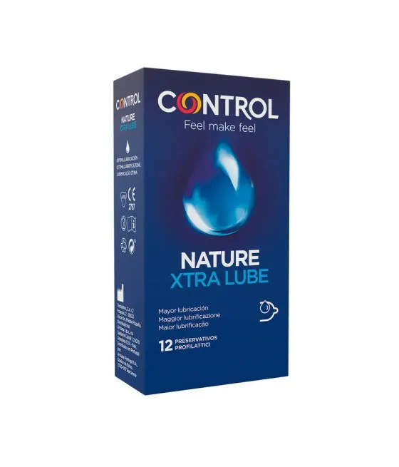 Lot de 12 préservatifs Control Adapta Nature avec lubrification supplémentaire