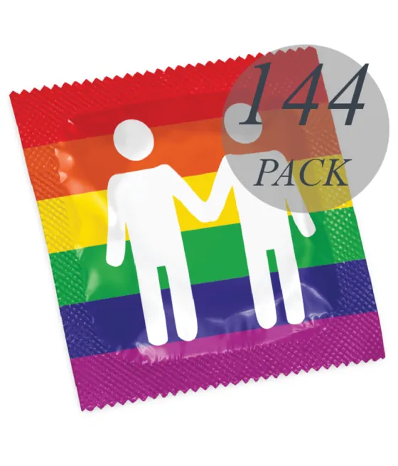 Pack de 144 préservatifs aux couleurs de la Gay Pride