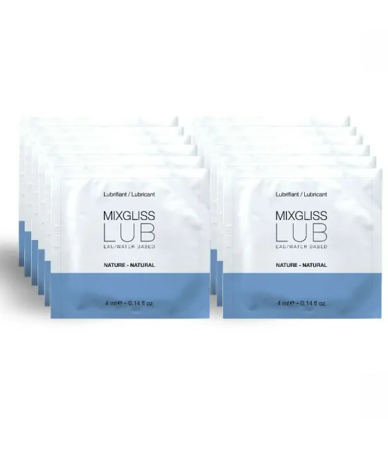 MIXGLISS - LUBRIFIANT NATUREL BASE D'EAU 12 UNIDOSE 4 ML