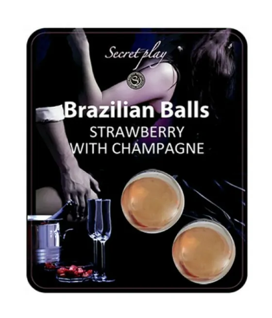 Coffret de boules brésiliennes Secret Play - saveur fraise et champagne