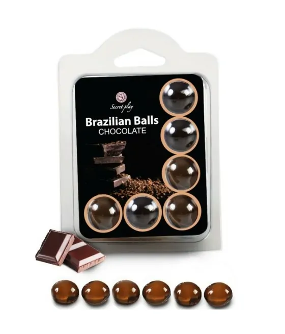 Set de 6 boules lubrifiante chocolat SecretPlay