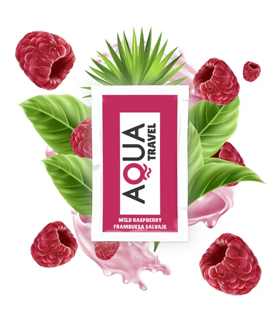 AQUA TRAVEL - LUBRIFIANT À BASE D'EAU SAVEUR FRAMBOISE SAUVAGE 6 ML