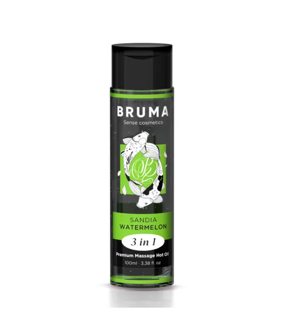 Huile de massage Bruma™ - effet chauffante, saveur pastèque 3 en 1