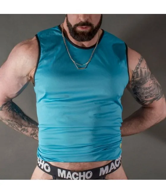 MACHO - T-SHIRT BLEU L/XL