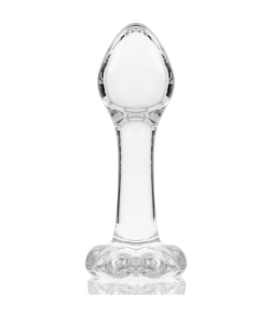 Plug anal en verre borosilicate 11cm transparent