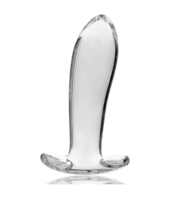 Plug anal en verre borosilicate modèle 5 - clair 12,5 x 3,5 cm - Collection Nebula by Ibiza