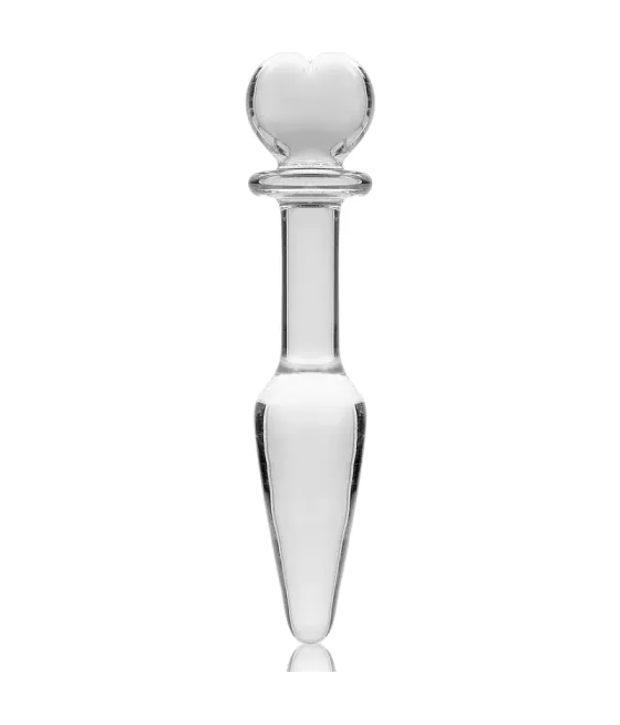 Plug anal en verre borosilicate 13,5 x 3 cm transparent - Nebula series by Ibiza