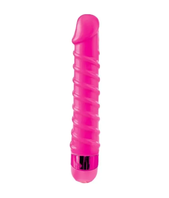 Masseur vibrant Candy Twirl 16,5 cm - Rose