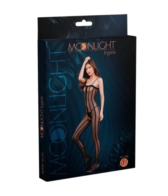 MOONLIGHT - BODYSTOCKING MODÈLE 3 NOIR TAILLE UNIQUE