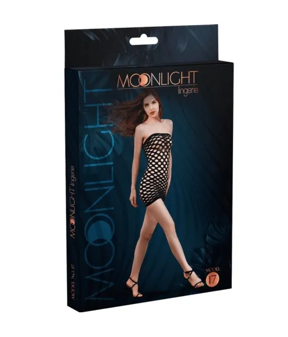 MOONLIGHT - ROBE EN MAILLE MODÈLE 17 NOIR TAILLE UNIQUE