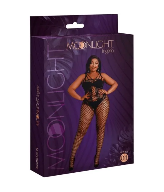 MOONLIGHT - BODYSTOCKING MODÈLE 4 NOIR GRANDE TAILLE