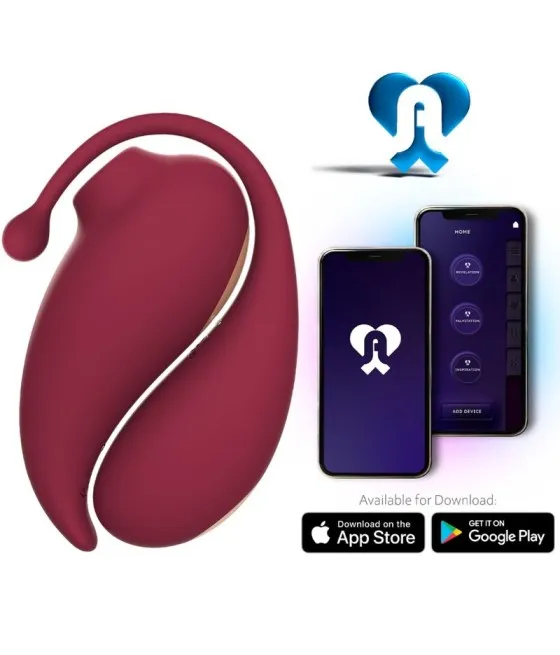 Adrien Lastic - Stimulateur de clitoris Sucker avec oeuf vibrant rouge et application gratuite