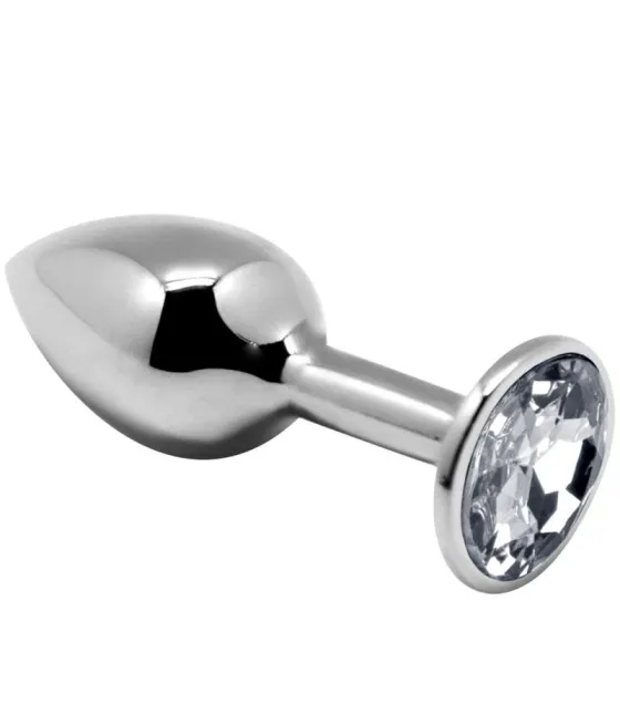 Mini plug anal en métal blanc - Taille L 