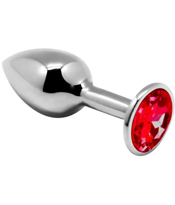 Mini plug anal en métal rouge - Taille L