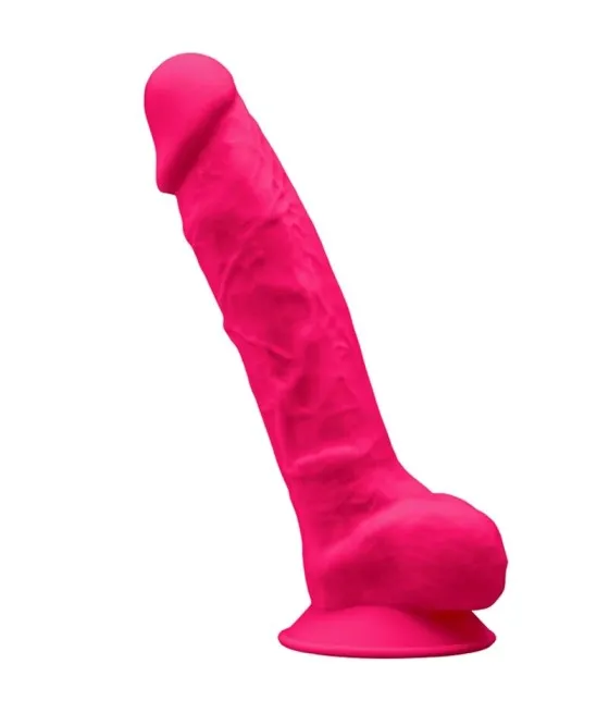 SILEXD - MODÈLE 1 PÉNIS RÉALISTE PREMIUM SILEXPAN SILICONE FUCHSIA 23 CM