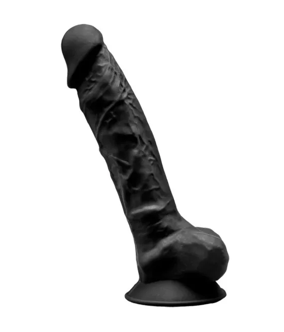 SILEXD - MODÈLE 1 PÉNIS RÉALISTE PREMIUM SILEXPAN SILICONE NOIR 23 CM