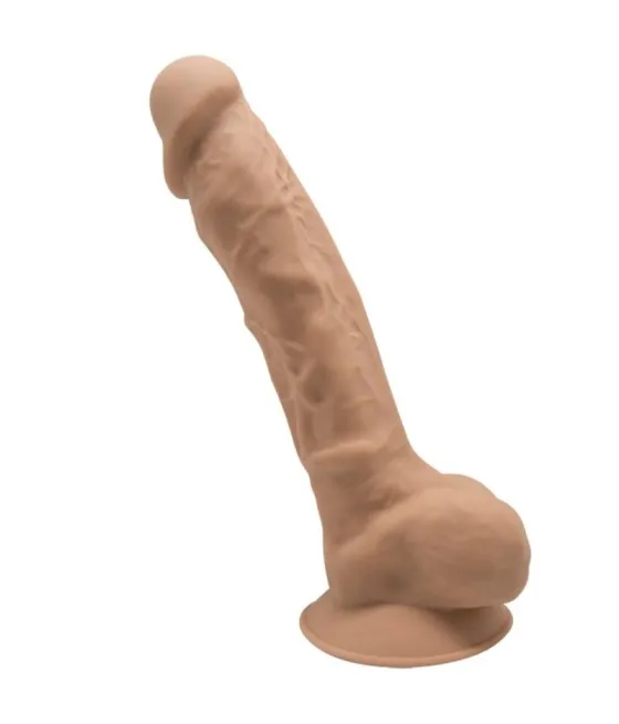 SILEXD - MODÈLE 1 PÉNIS RÉALISTE PREMIUM SILEXPAN SILICONE CARAMEL 17.5 CM