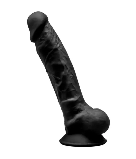 SILEXD - MODÈLE 1 PÉNIS RÉALISTE PREMIUM SILEXPAN SILICONE NOIR 17.5 CM