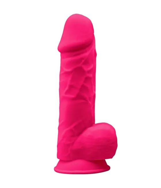 SILEXD - MODÈLE 1 PÉNIS RÉALISTE PREMIUM SILEXPAN SILICONE FUCHSIA 21.5 CM