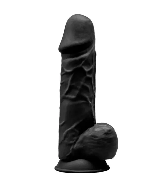 Pénis réaliste en silicone noir 21,5 cm