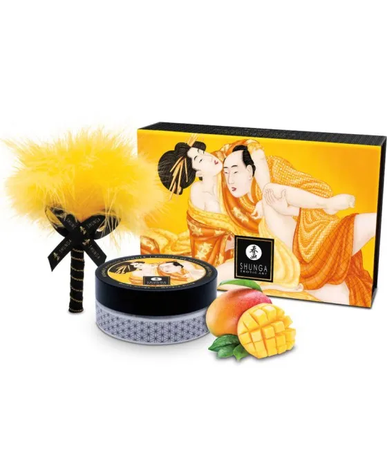 Kit de poudre de massage comestible à la mangue Shunga