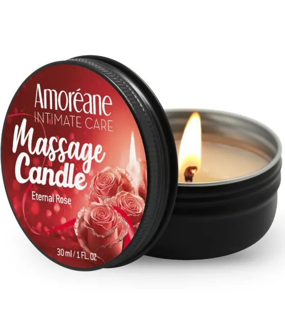 Bougie de massage Éternelle rose Amoreane 30 ml