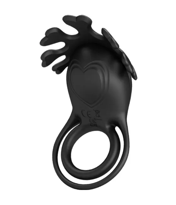 PRETTY LOVE - ANNEAU VIBRATEUR RUBEN 7 VIBRATIONS SILICONE NOIR