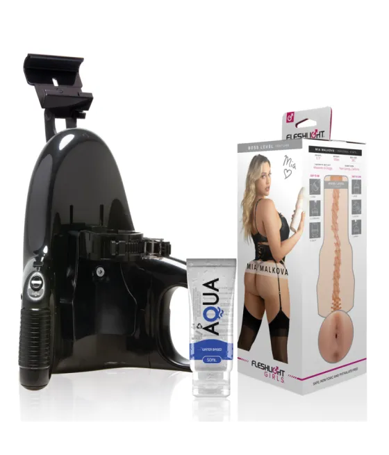 FLESHLIGHT - MIA MALKOVA BOSS LEVEL + LANCEMENT UNIVERSEL + LUBRIFIANT QUALITÉ AQUA 50 ML