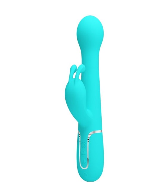 PRETTY LOVE - VIBRATEUR DEJON RABBIT 3 EN 1 MULTIFONCTION VERT AQUA