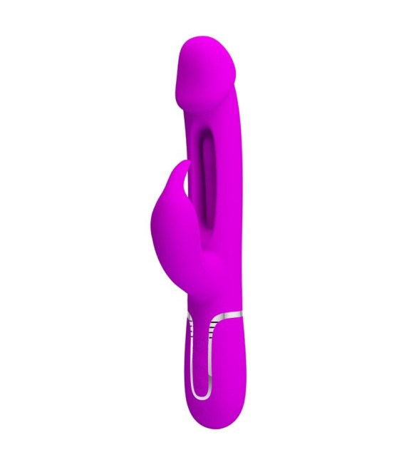 PRETTY LOVE - VIBRATEUR DEJON RABBIT 3 EN 1 MULTIFONCTION  FUCSIA