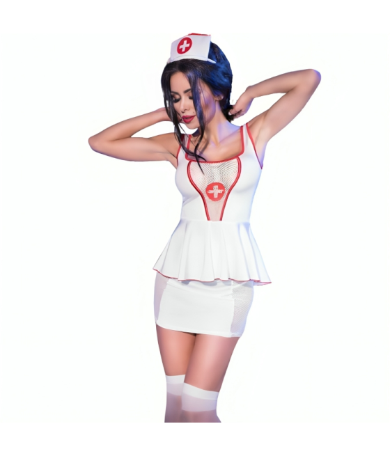 Costume sexy d'infirmière - Top et jupe (Taille S/M)