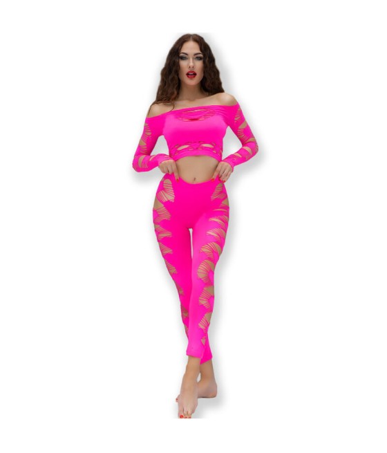 CHILIROSE - CR 4632 HAUT  PANTALON FUCHSIA S/L