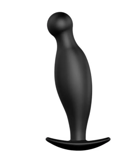 Plug anal en silicone noir de 11.7 cm