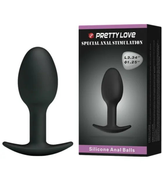 PRETTY LOVE - PLUG ANAL EN SILICONE 6.5 CM NOIR